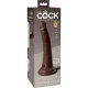 7 INCH 2 DENSITY SILICONE COCK - MARRÓN VIBRASHOP