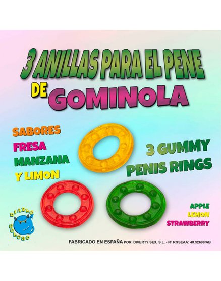 3 ANILLAS GOMINOLA SABOR VIBRASHOP