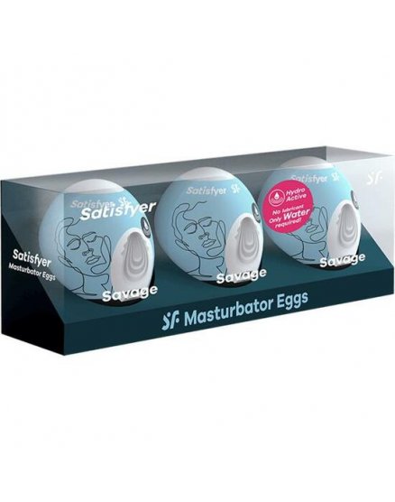 SATISFYER SET DE HUEVOS MASTURBADORES SAVAGE - 3UDS VIBRASHOP