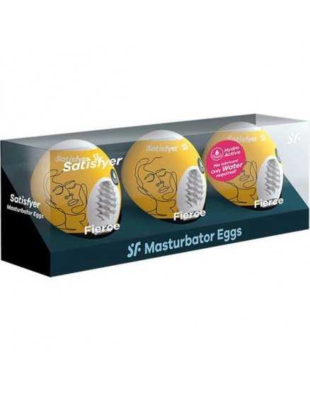 SATISFYER SET DE HUEVOS MASTURBADORES FIERCE - 3UDS VIBRASHOP