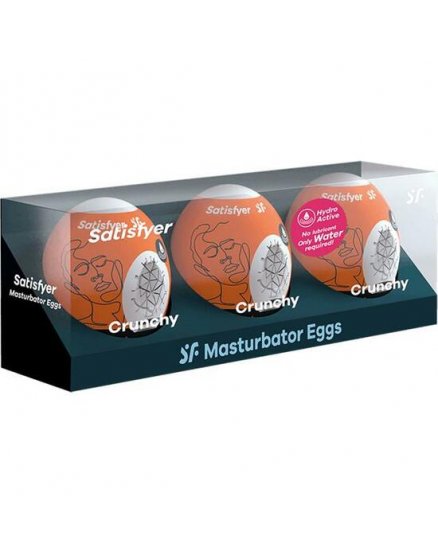 SATISFYER SET DE HUEVOS MASTURBADORES CHRUNCHY - 3UDS VIBRASHOP