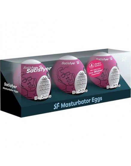 SATISFYER SET DE HUEVOS MASTURBADORES BUBBLE - 3UDS VIBRASHOP