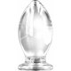 BISHOP GLASS BUTTPLUG TRANSPARENTE VIBRASHOP