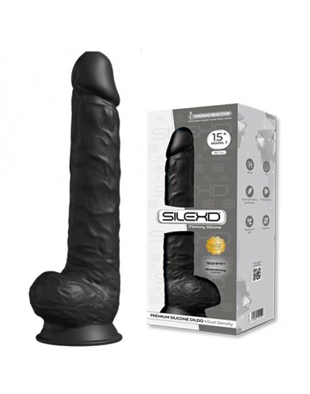 SILEXD MODELO 15 PENE REALÍTISCO 38CM - NEGRO VIBRASHOP