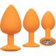 KIT DILATADORES ANALES 3 PCS - NARANJA VIBRASHOP