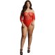 LE DESIR CROTCHLESS RHINESTONE TEDDY - ROJO VIBRASHOP