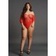 LE DESIR CROTCHLESS RHINESTONE TEDDY - ROJO VIBRASHOP