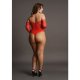 LE DESIR CROTCHLESS RHINESTONE TEDDY - ROJO VIBRASHOP