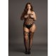 LE DESIR STRAPLESS, CROTCHLESS TEDDY WITH STOCKINGS VIBRASHOP