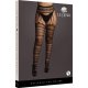 LE DESIR SUSPENDER STRIPED PANTYHOSE - BLACK - OSX VIBRASHOP