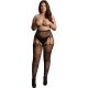 LE DESIR CROTCHLESS CUT-OUT PANTYHOSE - BLACK - OSX VIBRASHOP