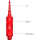 CIRCE - BALA LUMINOSA - ABS BULLET WITH SILICONE SLEEVE - 10-VELOCIDADES - ROJO VIBRASHOP