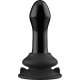 PLUGGY - GLASS VIBRATOR - WITH SUCTION CUP AND REMOTE - RECARGABLE - 10 VELOCIDADES - NEGRO VIBRASHOP