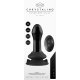 PLUGGY - GLASS VIBRATOR - WITH SUCTION CUP AND REMOTE - RECARGABLE - 10 VELOCIDADES - NEGRO VIBRASHOP