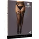 LE DÉSIR - GARTERBELT STOCKINGS WITH OPEN DESIGN - NEGRO - OSX VIBRASHOP