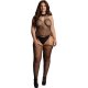 LE DÉSIR - SUSPENDER FISHNET CHOKER BODYSTOCKING - NEGRO VIBRASHOP