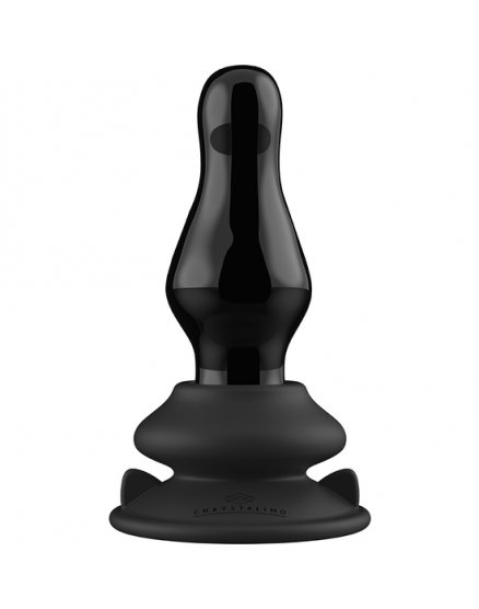 MISSY - GLASS VIBRATOR - WITH SUCTION CUP AND REMOTE - RECARGABLE - 10 VELOCIDADES - NEGRO VIBRASHOP
