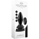 STRETCHY - GLASS VIBRATOR - WITH SUCTION CUP AND REMOTE - RECHARGEABLE - 10 VELOCIDADES - NEGRO VIBRASHOP