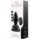 STRETCHY - GLASS VIBRATOR - WITH SUCTION CUP AND REMOTE - RECHARGEABLE - 10 VELOCIDADES - NEGRO VIBRASHOP