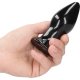 STRETCHY - GLASS VIBRATOR - WITH SUCTION CUP AND REMOTE - RECHARGEABLE - 10 VELOCIDADES - NEGRO VIBRASHOP