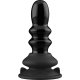 RIBBLY - GLASS VIBRATOR - WITH SUCTION CUP AND REMOTE - RECHARGEABLE - 10 VELOCIDADES - NEGRO VIBRASHOP