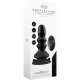 RIBBLY - GLASS VIBRATOR - WITH SUCTION CUP AND REMOTE - RECHARGEABLE - 10 VELOCIDADES - NEGRO VIBRASHOP