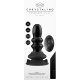 RIBBLY - GLASS VIBRATOR - WITH SUCTION CUP AND REMOTE - RECHARGEABLE - 10 VELOCIDADES - NEGRO VIBRASHOP