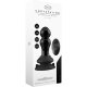 RIMLY - PLUG VIBRADOR DE CRISTAL CON MANDO - 10 VELOCIDADES - NEGRO VIBRASHOP