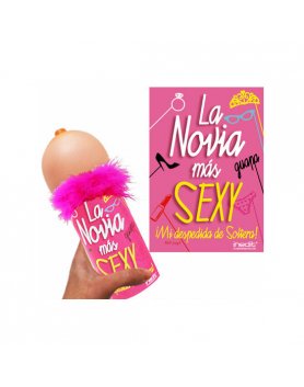 BIBERÓN 28CM LA NOVIA MÁS SEXY (PECHO) VIBRASHOP