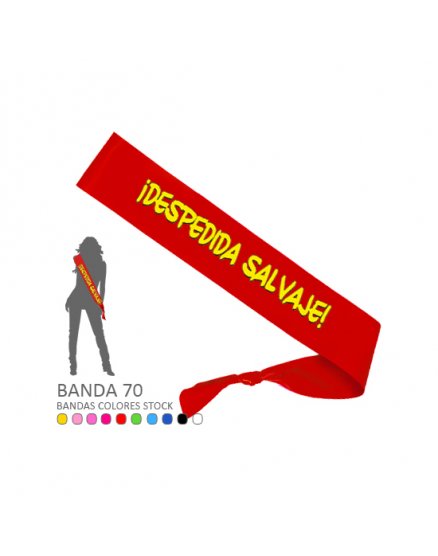 BANDA HONORIFICA DESPEDIDA SALVAJE ROJO VIBRASHOP