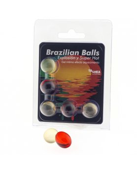5  BRAZILIAN BALLS EXPLOSION DE AROMAS GEL EXCITANTE EFECTO SUPERCALENTAMIENTO VIBRASHOP