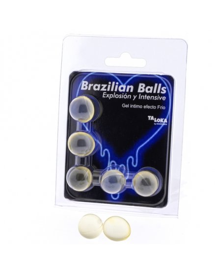 5 BRAZILIAN BALLS EXPLOSION DE AROMAS GEL EXCITANTE EFECTO VIBRANTE Y FRIO VIBRASHOP