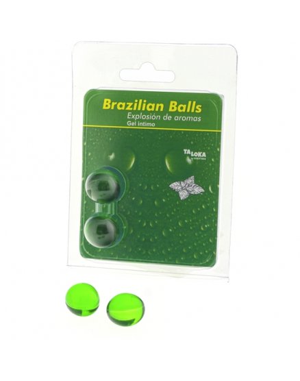 2 BRAZILIAN BALLS EXPLOSION DE AROMAS GEL INTIMO - MENTA VIBRASHOP