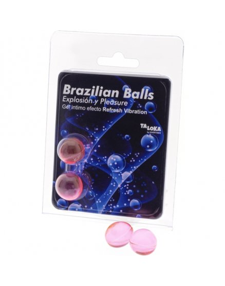 2 BRAZILIAN BALLS EXPLOSION DE AROMAS GEL EXCITANTE EFECTO REFRESH VIBRATION VIBRASHOP