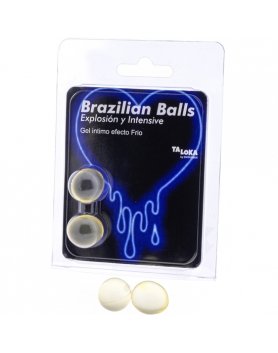 2 BRAZILIAN BALLS EXPLOSION DE AROMAS GEL EXCITANTE EFECTO VIBRANTE Y FRIO. VIBRASHOP