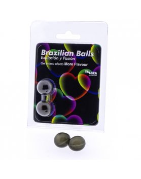 2 BRAZILIAN BALLS EXPLOSION DE AROMAS GEL EXCITANTE EFECTO MORE FLAVOUR VIBRASHOP