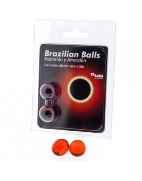 2  BRAZILIAN BALLS EXPLOSION DE AROMAS GEL EXCITANTE EFECTO CALOR Y FRIO VIBRASHOP