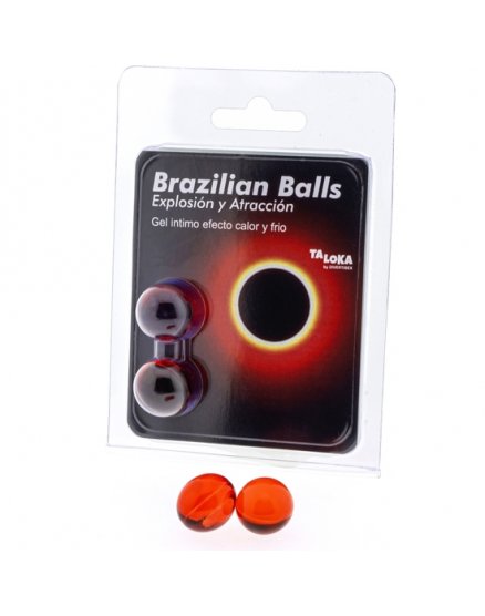 2 BRAZILIAN BALLS EXPLOSION DE AROMAS GEL EXCITANTE EFECTO CALOR Y FRIO VIBRASHOP