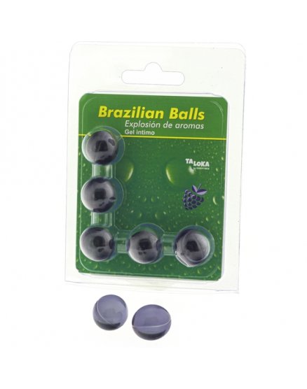 5 BRAZILIAN BALLS EXPLOSION DE AROMAS GEL INTIMO - FRUTAS DEL BOSQUE VIBRASHOP