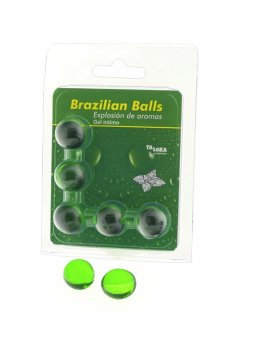 5  BRAZILIAN BALLS EXPLOSION DE AROMAS GEL INTIMO -  MENTA VIBRASHOP