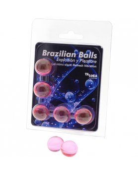 5 BRAZILIAN BALLS EXPLOSION DE AROMAS GEL EXCITANTE EFECTO REFRESH VIBRATION VIBRASHOP