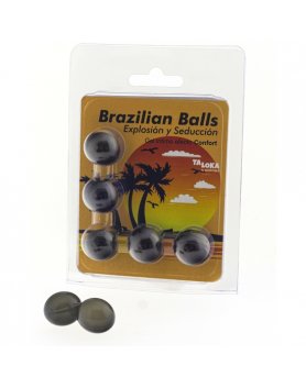 5 BRAZILIAN BALLS EXPLOSION DE AROMAS GEL EXCITANTE EFECTO CONFORT VIBRASHOP