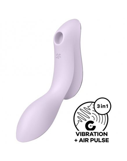 SATISFYER CURVY TRINITY 2 SUCCIONADOR CON VIBRADOR INSERTABLE - VIOLETA VIBRASHOP