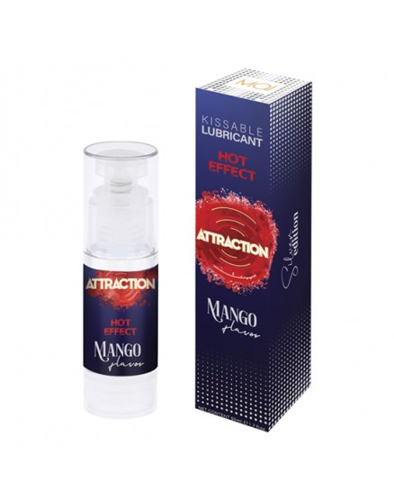 ATTRACTION LUBRICANTE EFECTO CALOR MANGO 50 ML VIBRASHOP