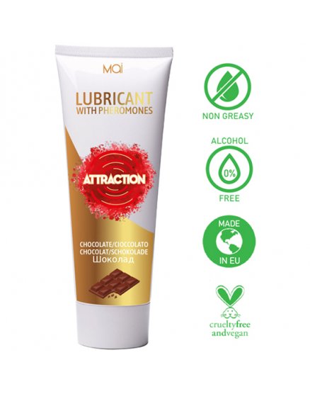 ATTRACTION LUBRICANTE CON FEROMONAS CHOCOLATE 75 ML VIBRASHOP