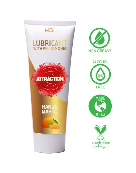 ATTRACTION LUBRICANTE CON FEROMONAS MANGO 75 ML VIBRASHOP