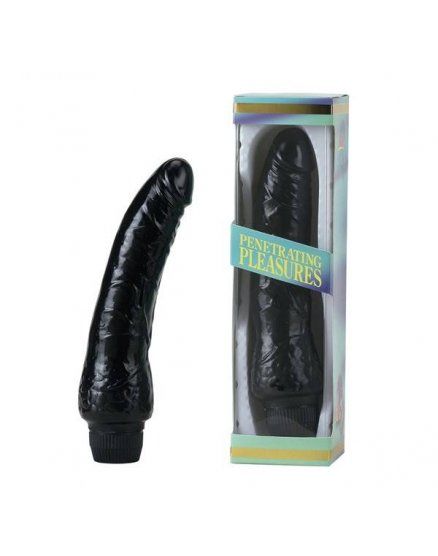 JUGUETES PARA MUJERES - PENE DE REALÍSTICO NEGRO 20 CM. VIBRASHOP