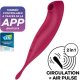 SATISFYER TWIRLING PRO+ SUCCIONADOR Y VARITA VIBRADORA CON APP CONNECT - ROSADO VIBRASHOP