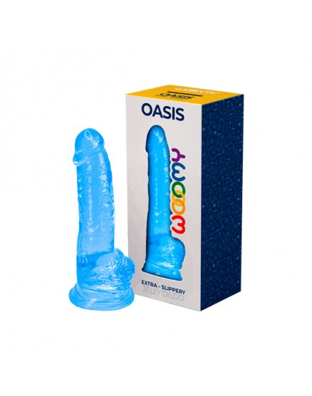 WOOMY OASIS PENE DE GELATINA 15CM - AZUL VIBRASHOP
