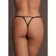 LE DÉSIR JULIE - TANGA ELÁSTICO CON ENCAJES Y TIRAS AJUSTABLES - NEGRO VIBRASHOP